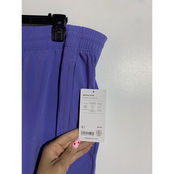 Athleta Pants 18 Arrival Dark Adonis Purple Ankle Straight Leg Travel Athleisure - Picture 11 of 15